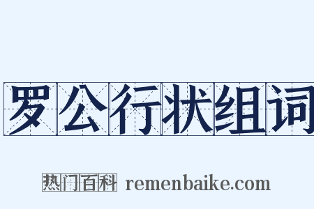 罗公行状组词是什么意思的图片